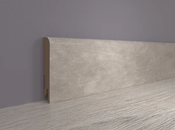 Плинтус MDF Bonkeel 24066 Бетон Лофт Светлый (80х16х2400 мм) в Казани