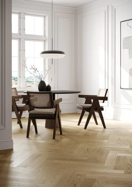 Паркетная доска Quartz Parquet Английская Ёлка Дуб Шампань 33-414 в Казани