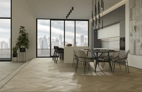 Паркетная доска Quartz Parquet Английская Ёлка Дуб Лимба 33-405 в Казани