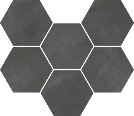Керамогранит Italon Континуум Петрол Мозаика Гексагон (Натуральная 25х29) в Казани