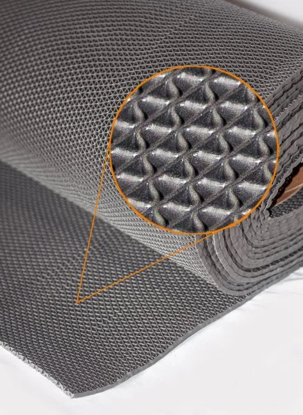 Грязезащитное рулонное покрытие ЗигЗаг Серый 5 мм (1,2 м) Китай в Казани