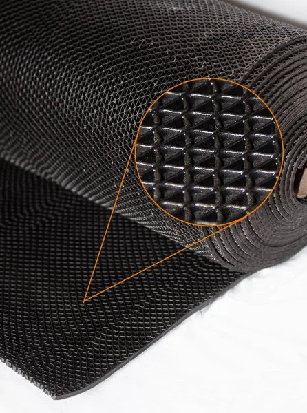 Грязезащитное рулонное покрытие ЗигЗаг Черный 5 мм (0,9 м) Китай в Казани