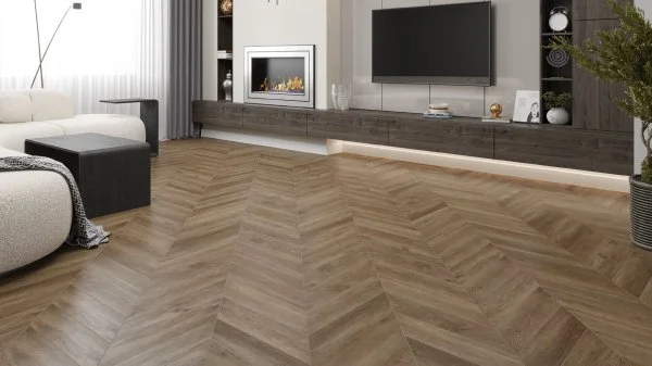 Кварц-виниловая плитка Alpine Floor Chevron Макадамия ECO 20-5 (2,5 мм. 43 класс) в Казани