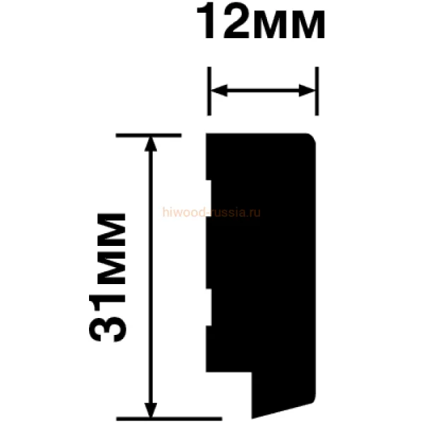 Финишный молдинг LF124B GR3 левый декорированный (31х12х2700мм) в Казани