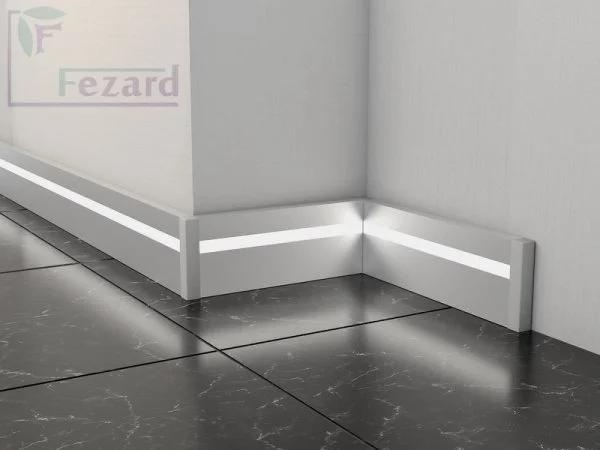 Алюминиевый плинтус Fezard Кабельный ALP-G80-LF Алюминий 80*15*2500 мм в Казани