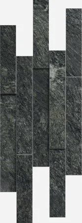 Керамогранит Italon Скайфолл Неро Брик 3D (Патинированная, 28х78) в Казани