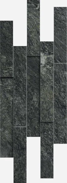 Керамогранит Italon Скайфолл Неро Брик 3D (Патинированная, 28х78) в Казани