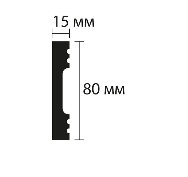 Плинтус NMC Wallstyl FD8 (80х15х2000 мм) в Казани