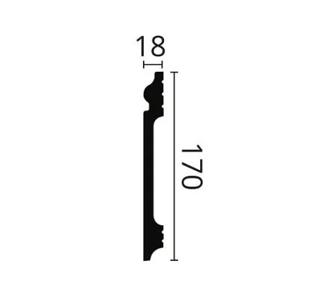 Плинтус NMC Wallstyl FL17 (170х18х2000 мм) в Казани