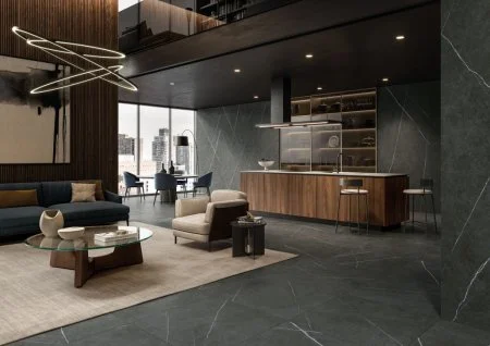 Керамогранит Italon Метрополис Империал Блэк 120х278 (Натуральная и Реттифицированная) в Казани