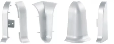 Угол наружный для плинтуса ALP-C43 Серебро (ПВХ) в Казани