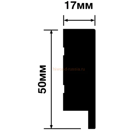 Финишный молдинг LF1 S339S (50х17х2700мм) в Казани