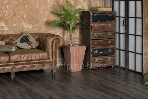 Кварц-виниловая плитка Alpine Floor Premium XL Дуб Торфяной ЕСО 7-11, 8 мм. 43 класс в Казани