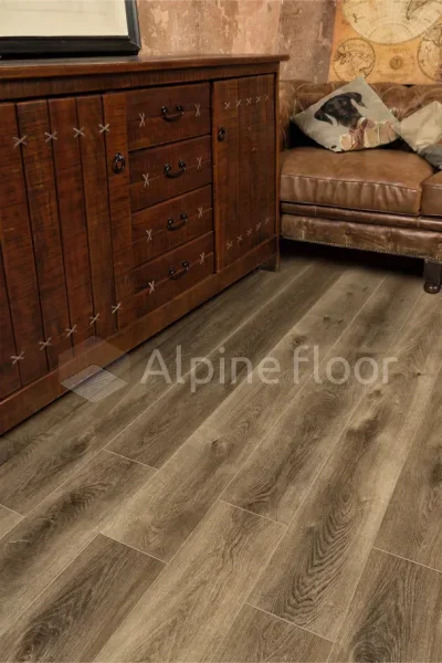 Кварц-виниловая плитка Alpine Floor Premium XL Дуб Коричневый ЕСО 7-9, 8 мм. 43 класс в Казани
