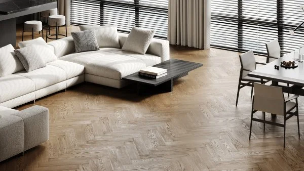 Паркетная доска Quartz Parquet Английская Ёлка Дуб Карельский 33-419 в Казани