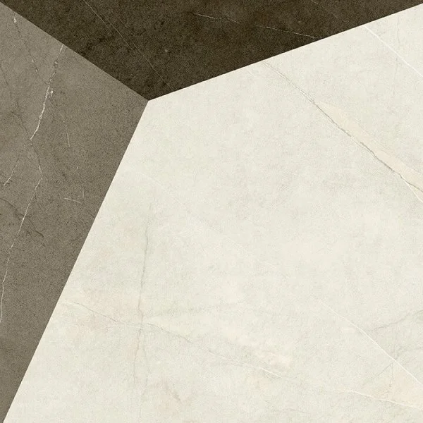 Керамогранит Coliseum Фьямма Уайт Вставка Фрэйм 60х60 (Натуральный и Реттифицированный) в Казани