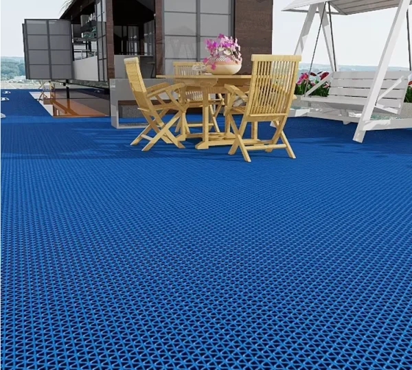 Грязезащитное рулонное покрытие ЗигЗаг Синий 4,5 мм (1,2 м) Китай в Казани