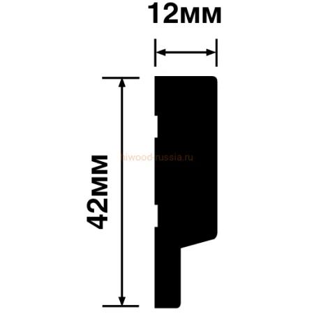 Финишный молдинг LF124A W36 правый декорированный (42х12х2700мм) в Казани