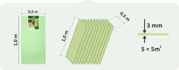 Подложка Зеленый лист 3 мм упаковка