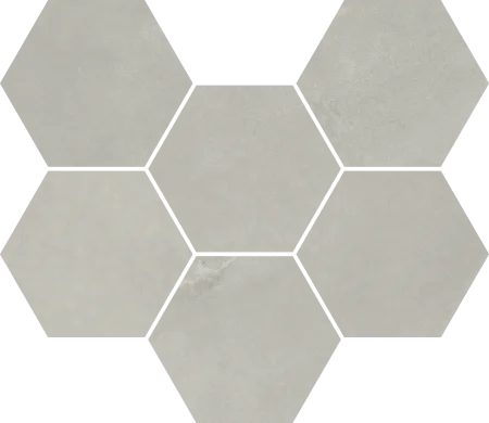 Керамогранит Italon Континуум Сильвер Мозаика Гексагон (Натуральная 25х29) в Казани