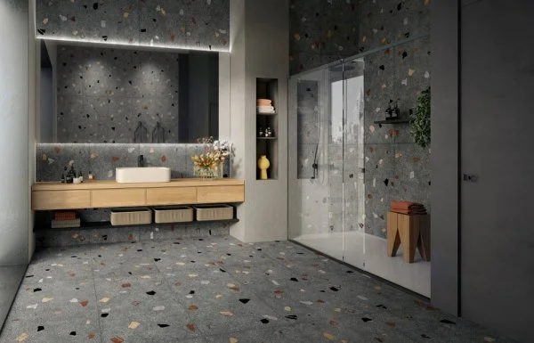 Керамогранит Coliseum Палладио Блэк 60х120 (Натуральный и Реттифицированный) в Казани