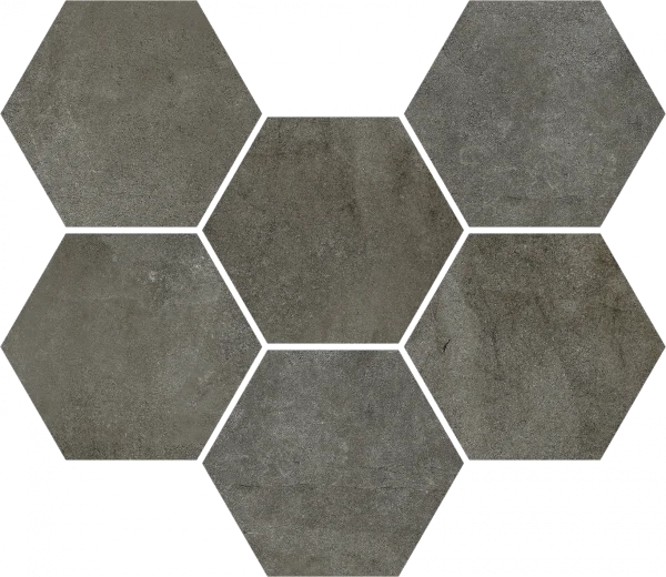 Керамогранит Coliseum Экспо Дарк Мозаика Гексагон (Натуральная, 25х29) в Казани