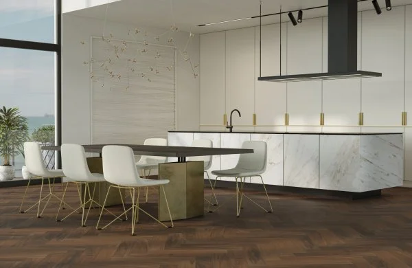 Паркетная доска Quartz Parquet Английская Ёлка Орех Американский 33-400-29 в Казани