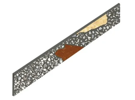 Керамогранит Coliseum Палладио Блэк Плинтус (Натуральный, 7,2х60) в Казани