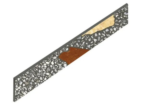 Керамогранит Coliseum Палладио Блэк Плинтус (Натуральный, 7,2х60) в Казани