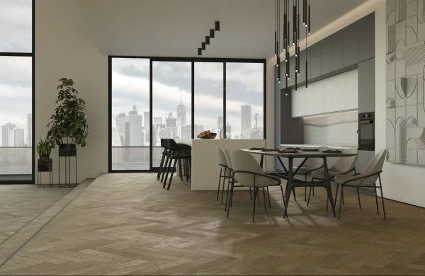 Паркетная доска Quartz Parquet Английская Ёлка Дуб Карельский 33-419 в Казани