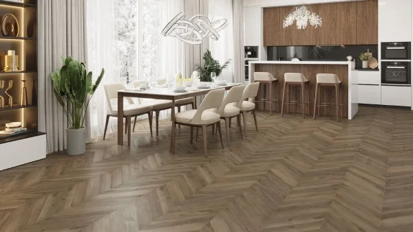 Кварц-виниловая плитка Alpine Floor Chevron Дуб Насыщенный ECO 20-4 (2,5 мм. 43 класс) в Казани