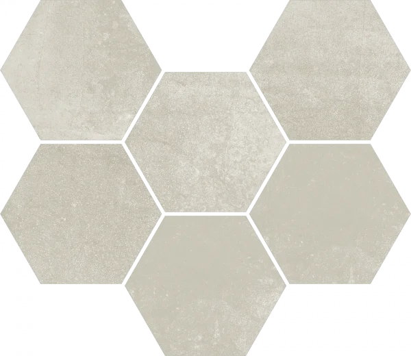 Керамогранит Coliseum Экспо Уайт Мозаика Гексагон (Натуральная, 25х29) в Казани