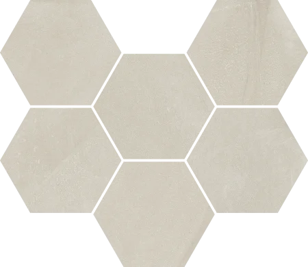 Керамогранит Italon Континуум Пьюр Мозаика Гексагон (Натуральная 25х29) в Казани