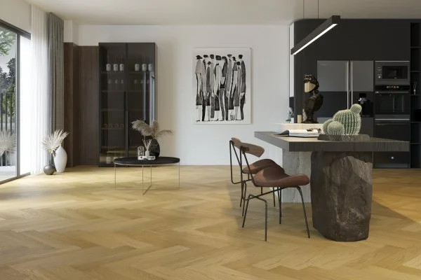 Паркетная доска Quartz Parquet Английская Ёлка Дуб Медовый Раф 33-463 в Казани