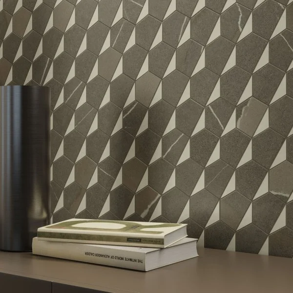 Керамогранит Italon Метрополис Мозаика Гексакон Ворм 25.4x31 (Натуральная) в Казани