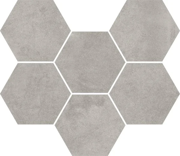 Керамогранит Coliseum Экспо Грэй Мозаика Гексагон (Натуральная, 25х29) в Казани