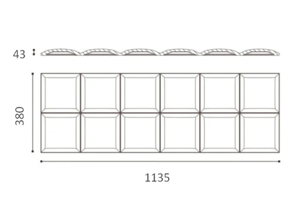 Декоративная панель NMC Arstyl Square (113.5x38x3 см) в Казани